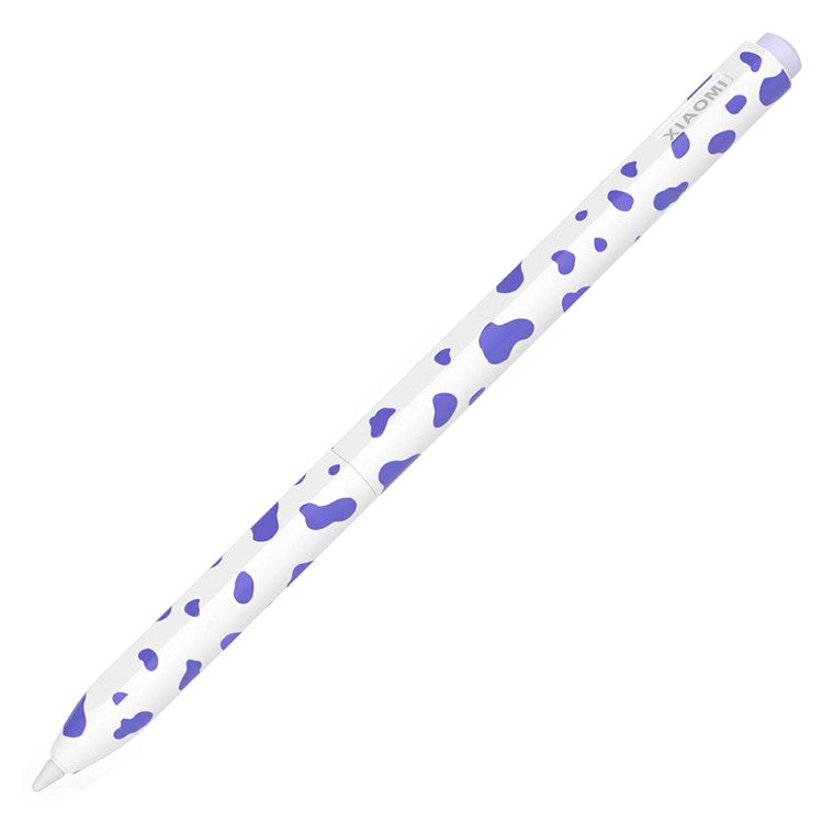 For Xiaomi Smart Pen (Gen 2) Cow Pattern Stylus Sleeve Silicone Protective Cover - Purple