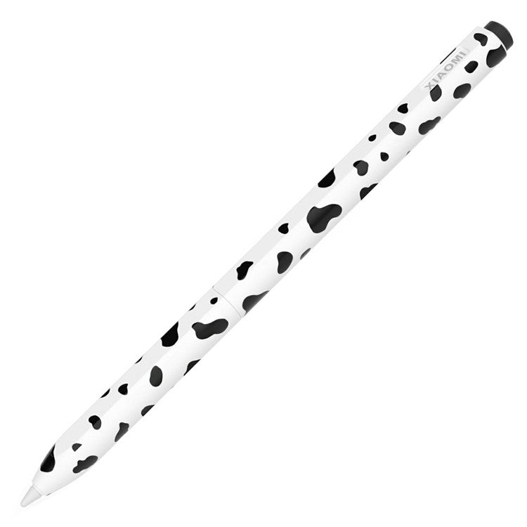 For Xiaomi Smart Pen (Gen 2) Cow Pattern Stylus Sleeve Silicone Protective Cover - Black