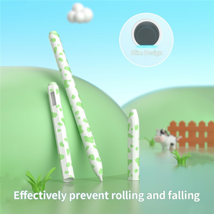 For Xiaomi Smart Pen (Gen 2) Cow Pattern Stylus Sleeve Silicone Protective Cover - Green