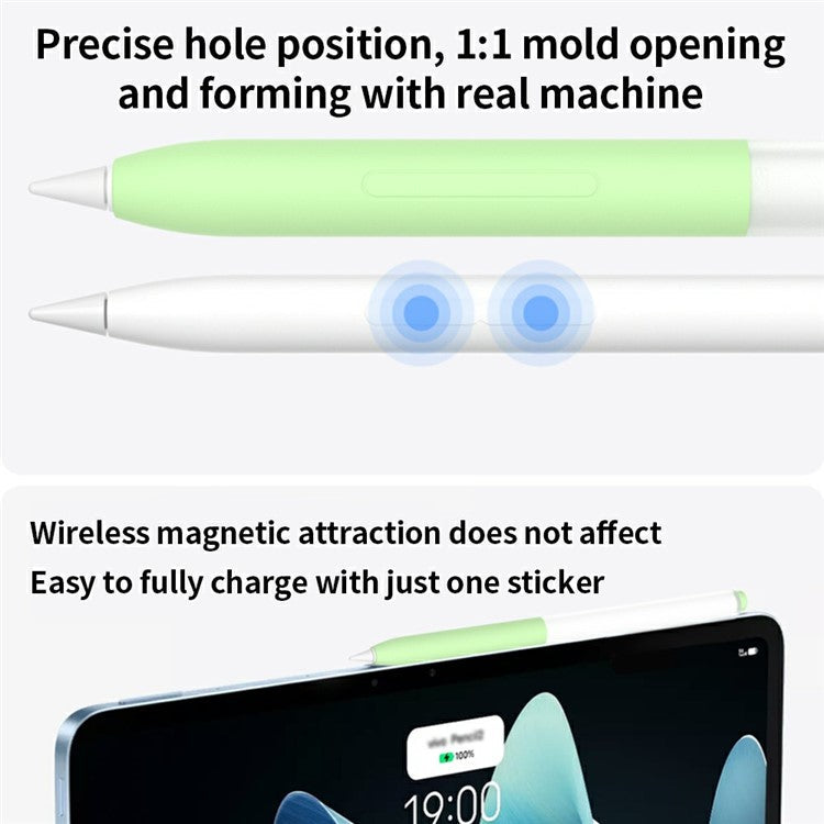 For vivo Pencil 2S Stylus Case Jelly Silicone Sleeve Pencil Protective Cover - Purple