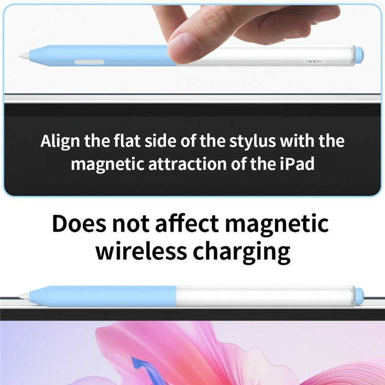 For Oppo Pencil Stylus Case Jelly Silicone Sleeve Pencil Protective Cover - Pink