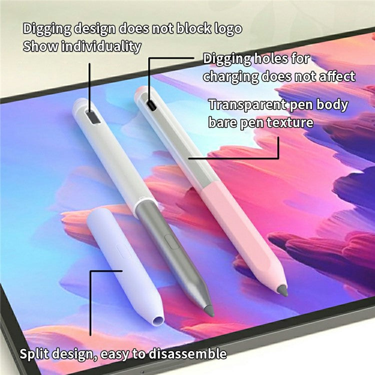 For Lenovo Precision Pen 3 Stylus Case Jelly Silicone Sleeve Pencil Protective Cover - Black