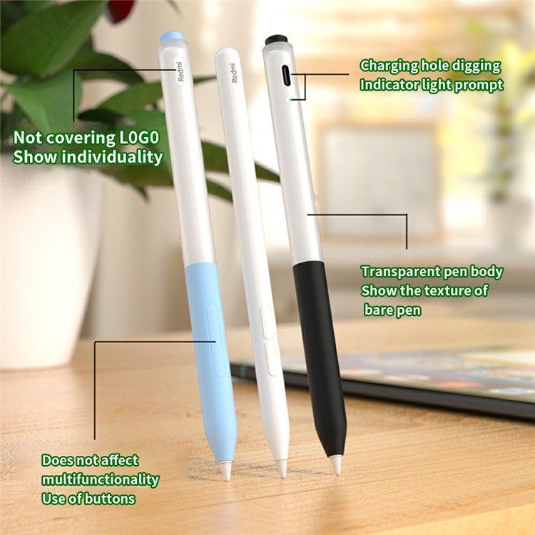 For Xiaomi Redmi Inspiration Stylus Case Jelly Silicone Sleeve Pencil Protective Cover - Matcha Green