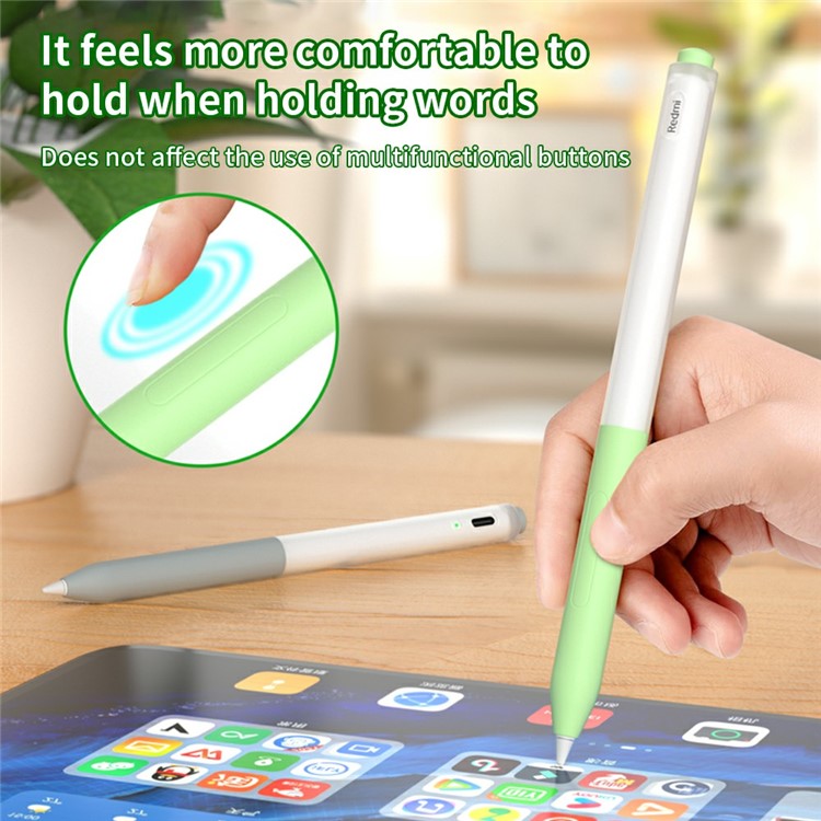 For Xiaomi Redmi Inspiration Stylus Case Jelly Silicone Sleeve Pencil Protective Cover - White
