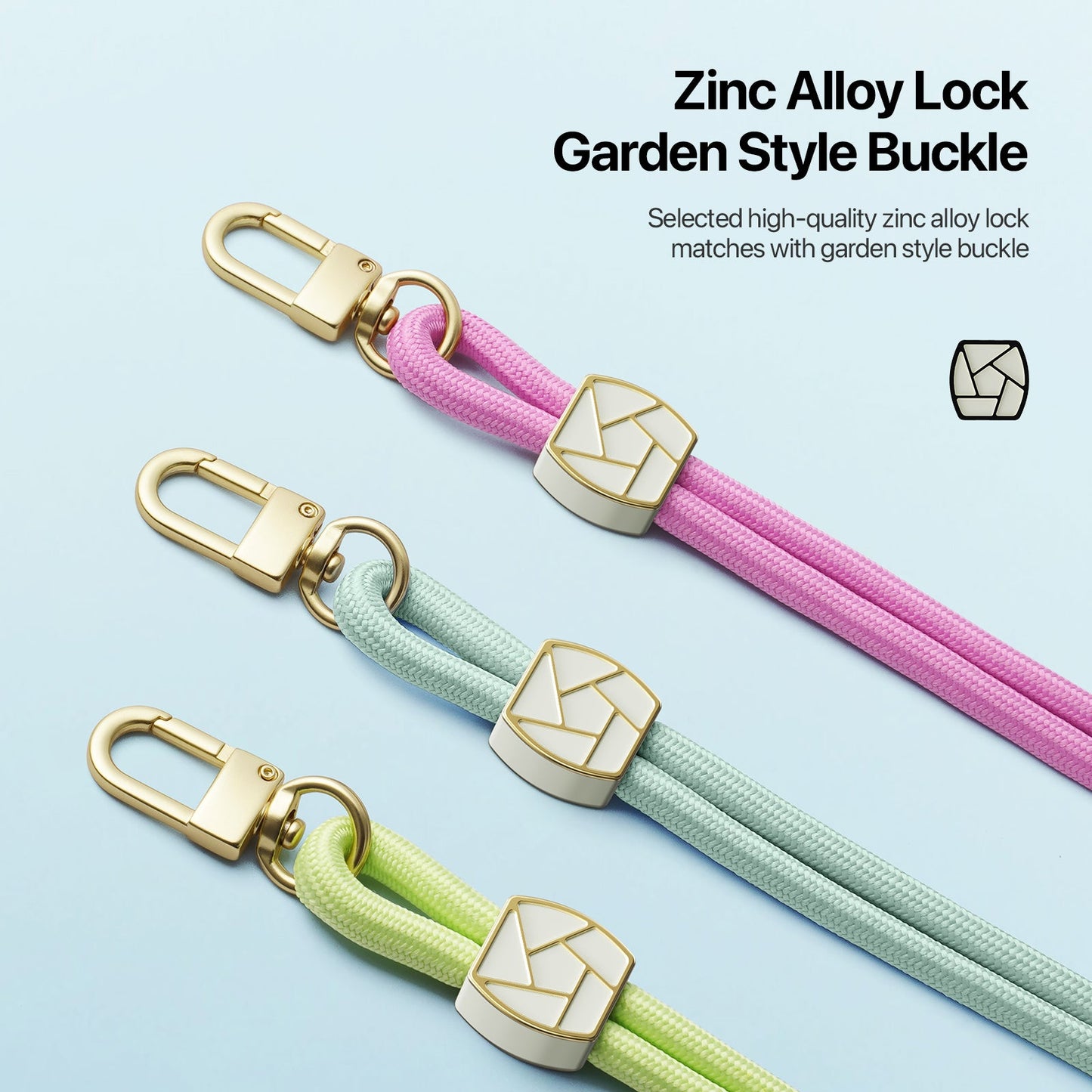 For Universal DUX DUCIS Garden Series Phone Lanyard Adjustable Neck Strap with Ice Crack Pattern - Light Green