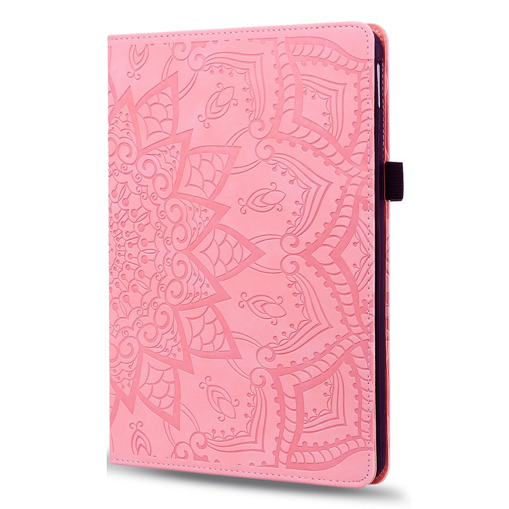 For Lenovo Xiaoxin Pad 11 2025 / Tab K11 Gen 2 TB336 / Tab M11 Tablet Case Card Slots Leather Cover Flower Pattern - Pink