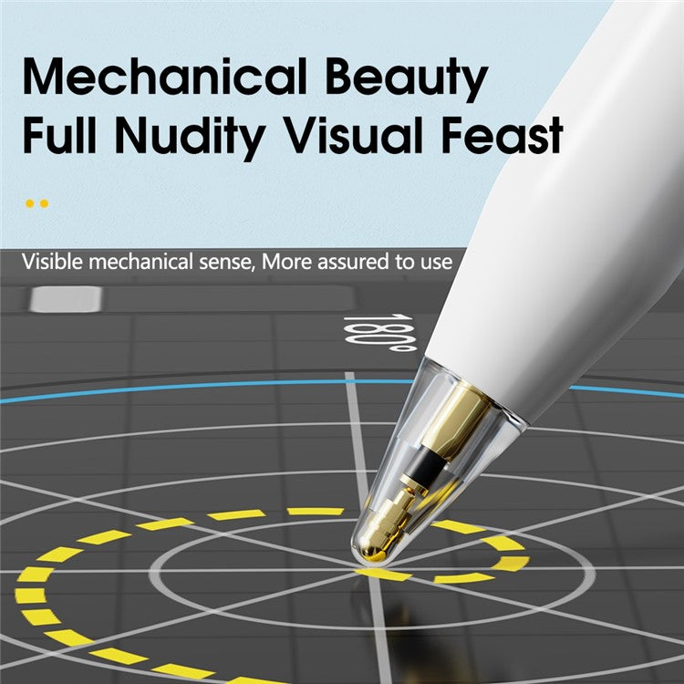 ESSAGER 3Pcs POM + 3Pcs PC Capacitive Pen Tip Set Replacement Pencil Tips for Drawing Writing Stylus Fine Nibs - White + Transparent