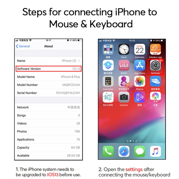 5-in-1 USB Hub Lightning 2xUSB SD TF Card Reader Adapter with Type-C / USB / Lightning Port