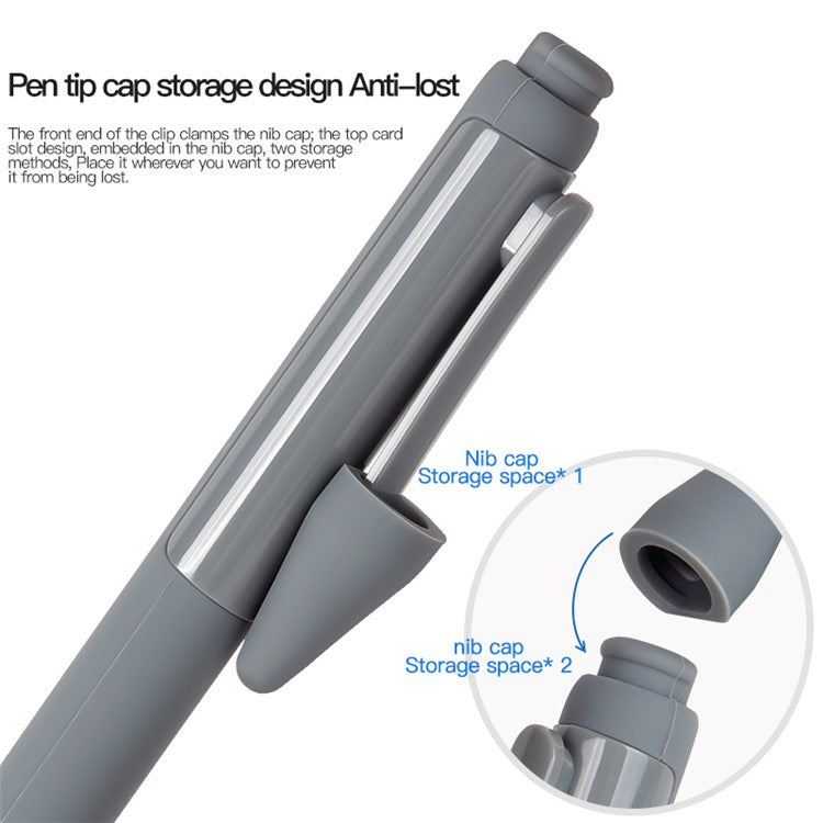 Soft Silicone Case Sleeve for Apple Pencil Pro / Pencil (2nd Generation) Non-Slip Pencil Grip Holder with 2Pcs Nibs Cover - Grey