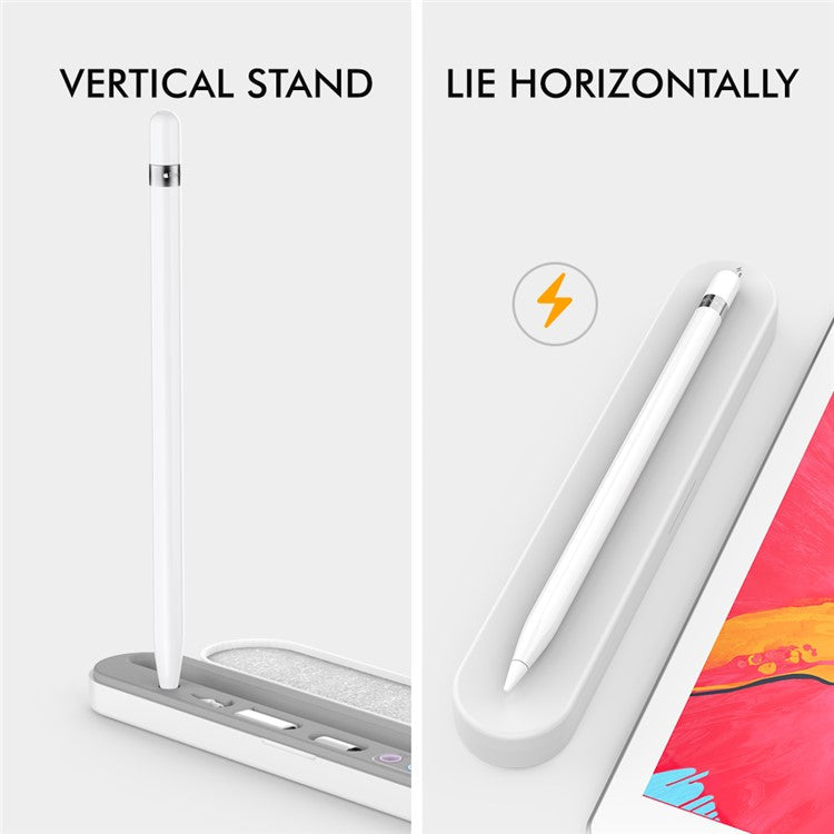 STOYOBE For Apple Pencil 1st / 2nd Generation Carrying Case Magnetic Closure Pencil Storage Box - White