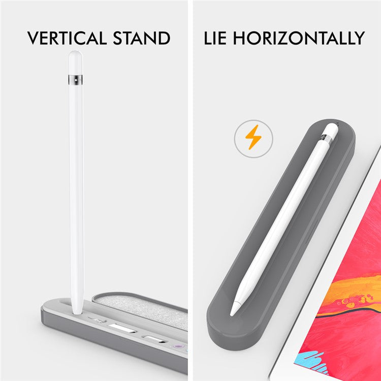 STOYOBE For Apple Pencil 1st / 2nd Generation Carrying Case Magnetic Closure Pencil Storage Box - Grey
