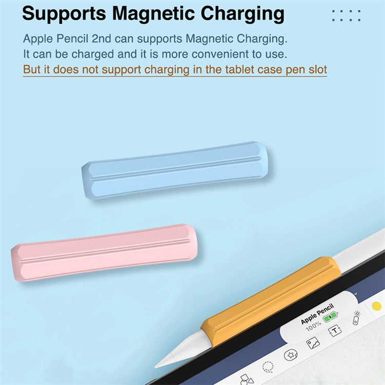 STOYOBE For Apple Pencil (1st / 2nd Generation) / Huawei M-Pencil Pen Grip Non-Slip Sleeve Silicone Stylus Pen Grip Cover - Yellow