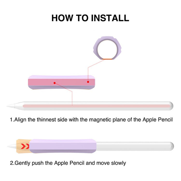 STOYOBE For Apple Pencil (1st / 2nd Generation) / Huawei M-Pencil Pen Grip Non-Slip Sleeve Silicone Stylus Pen Grip Cover - Sky Blue