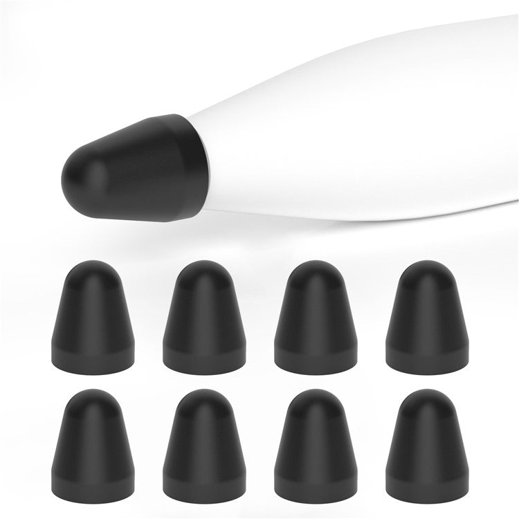 8Pcs / Set Stylus Pen Nib Cover for Xiaomi Smart Pen (Gen 2) , TPU Pen Tip Sleeve - Black