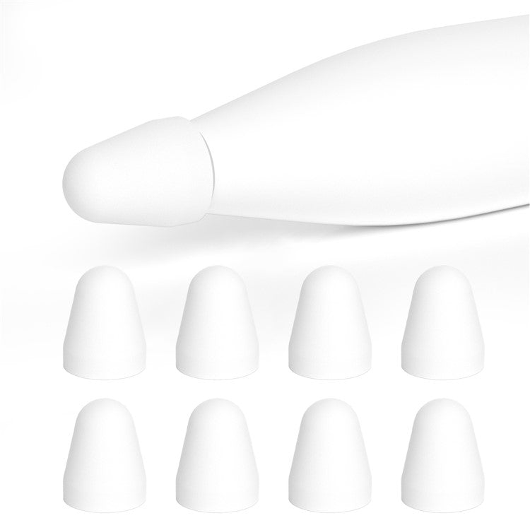 8Pcs / Set Stylus Pen Nib Cover for Xiaomi Smart Pen (Gen 2) , TPU Pen Tip Sleeve - White