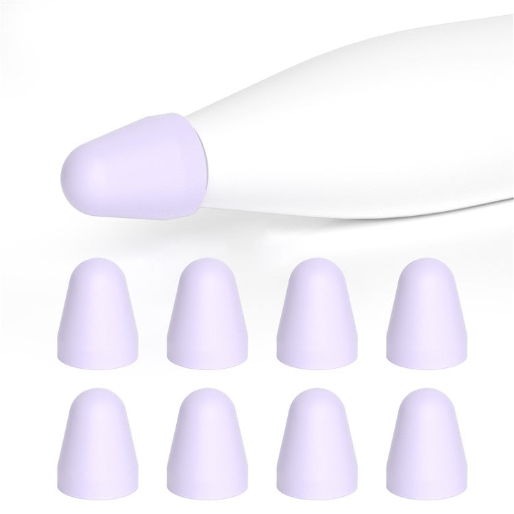 8Pcs / Set Stylus Pen Nib Cover for Xiaomi Smart Pen (Gen 2) , TPU Pen Tip Sleeve - Purple