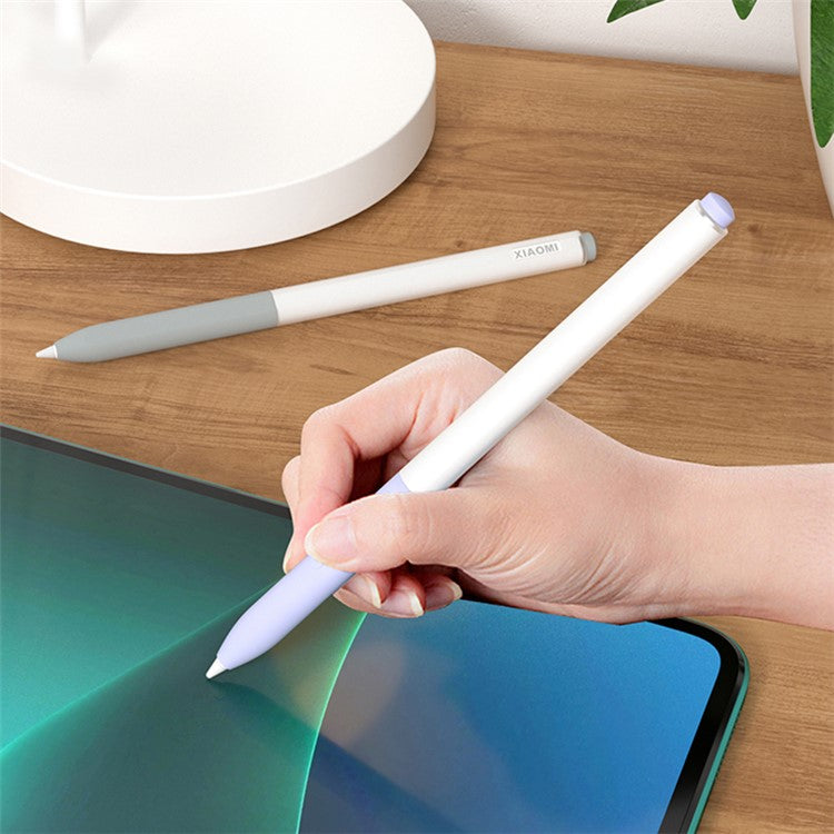 Stylus Pen Protective Sleeve for Xiaomi Smart Pen (Gen 2) , Silicone+PC Pencil Cover - Grey