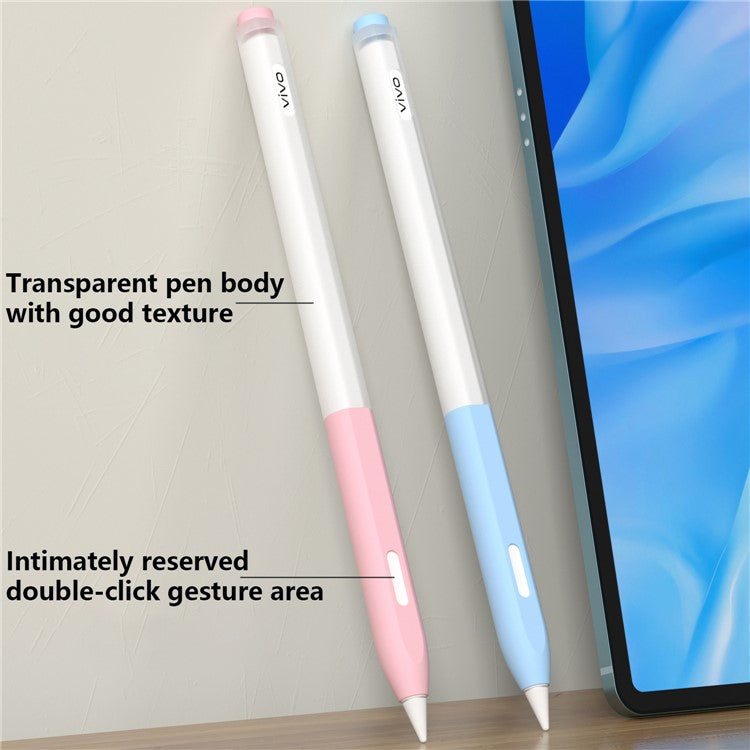 For vivo Pencil 2 Stylus Pen TPU Clear Sleeve Anti-Drop Pencil Protective Cover - Purple