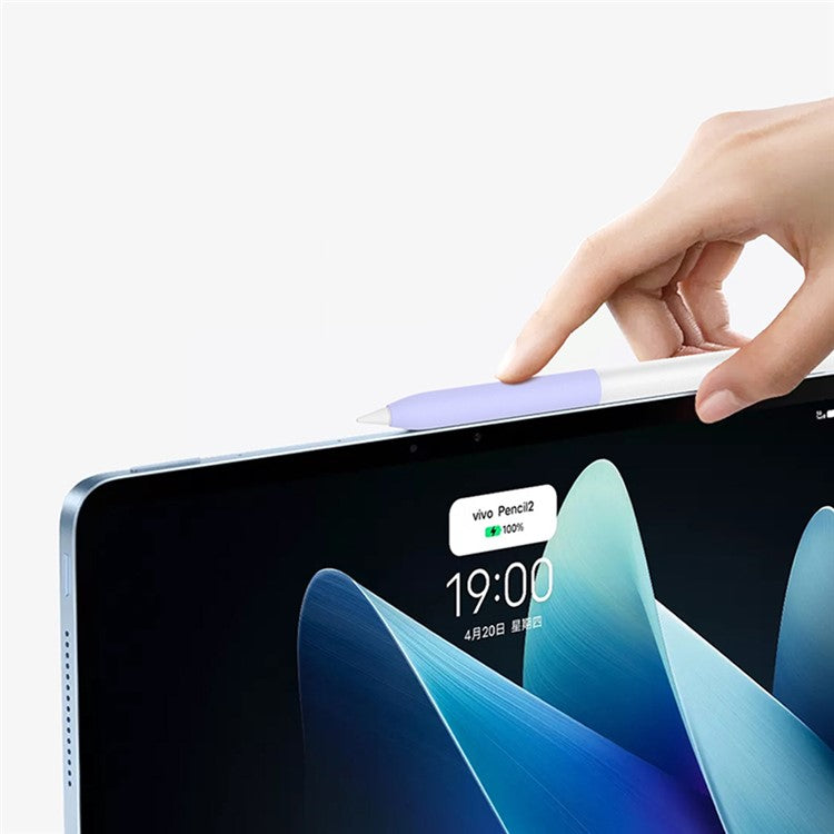 For vivo Pencil 2 Stylus Pen TPU Clear Sleeve Anti-Drop Pencil Protective Cover - Sky Blue