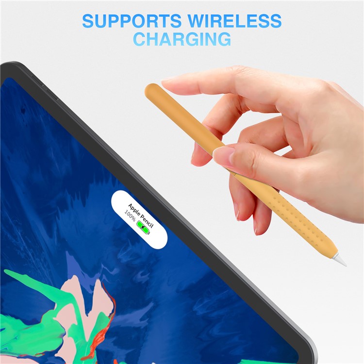 STOYOBE For Apple Pencil Pro / Pencil (2nd Generation) Silicone Sleeve Anti-Drop 2-Piece Pencil Protective Cover - Graduated Orange