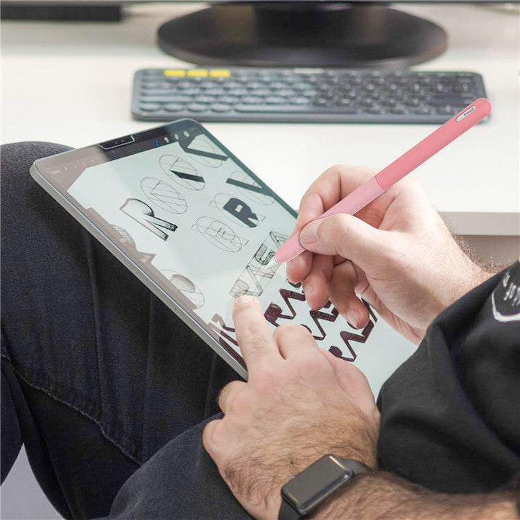 STOYOBE For Apple Pencil Pro / Pencil (2nd Generation) Silicone Sleeve Anti-Drop 2-Piece Pencil Protective Cover - Graduated Pink