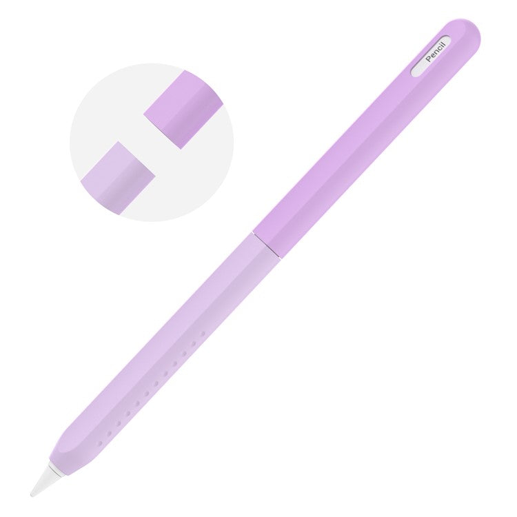 STOYOBE For Apple Pencil Pro / Pencil (2nd Generation) Silicone Sleeve Anti-Drop 2-Piece Pencil Protective Cover - Graduated Purple