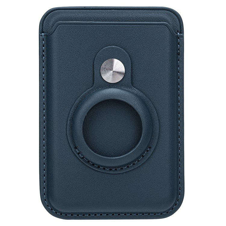MRC054 Compatible with MagSafe Card Holder for AirTag Pocket Leather Magnetic Card Wallet - Blackish Green