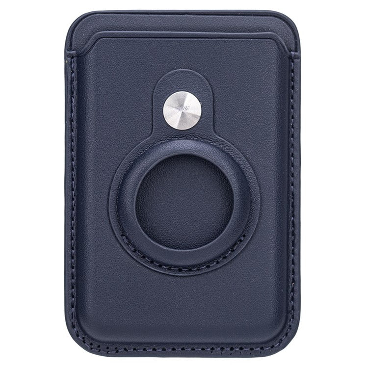 MRC054 Compatible with MagSafe Card Holder for AirTag Pocket Leather Magnetic Card Wallet - Sapphire