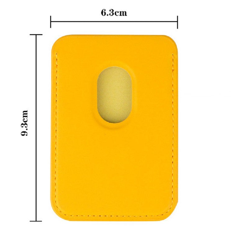 MRC054 Compatible with MagSafe Card Holder for AirTag Pocket Leather Magnetic Card Wallet - Yellow