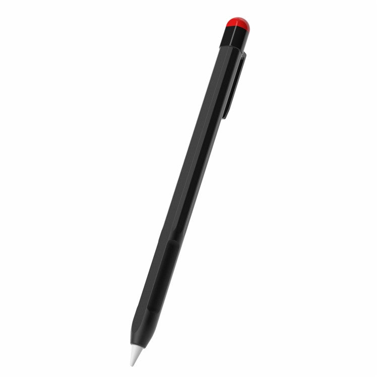 For Apple Pencil Pro / Pencil (2nd Generation) Stylus Pen Sleeve Silicone Anti-Dust Clip Design Cover - Black