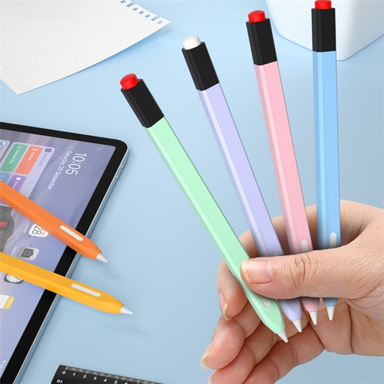 For Apple Pencil Pro / Pencil (2nd Generation) Stylus Pen Cover Anti-Dust Silicone Sleeve - Yellow