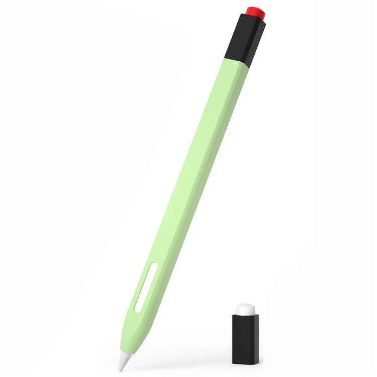 For Apple Pencil Pro / Pencil (2nd Generation) Stylus Pen Cover Anti-Dust Silicone Sleeve - Matcha Green