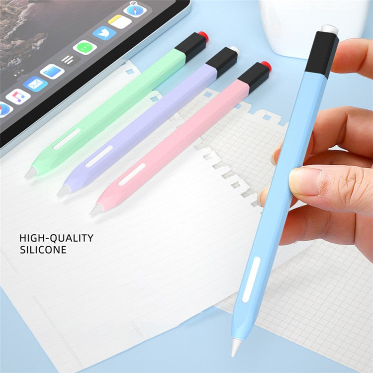 For Apple Pencil Pro / Pencil (2nd Generation) Stylus Pen Cover Anti-Dust Silicone Sleeve - Blackish Green