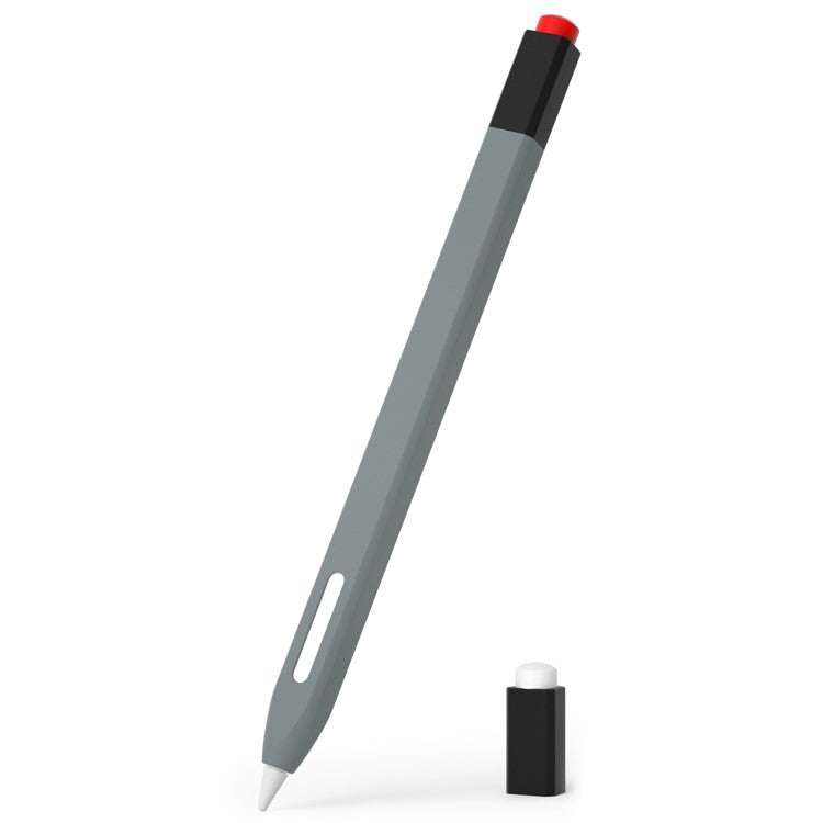 For Apple Pencil Pro / Pencil (2nd Generation) Stylus Pen Cover Anti-Dust Silicone Sleeve - Grey