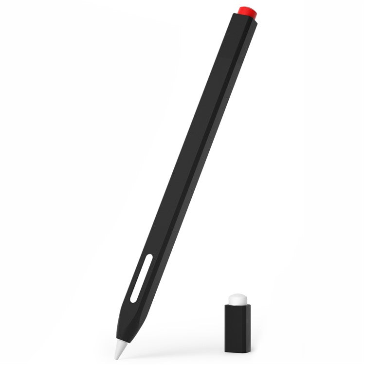 For Apple Pencil Pro / Pencil (2nd Generation) Stylus Pen Cover Anti-Dust Silicone Sleeve - Black