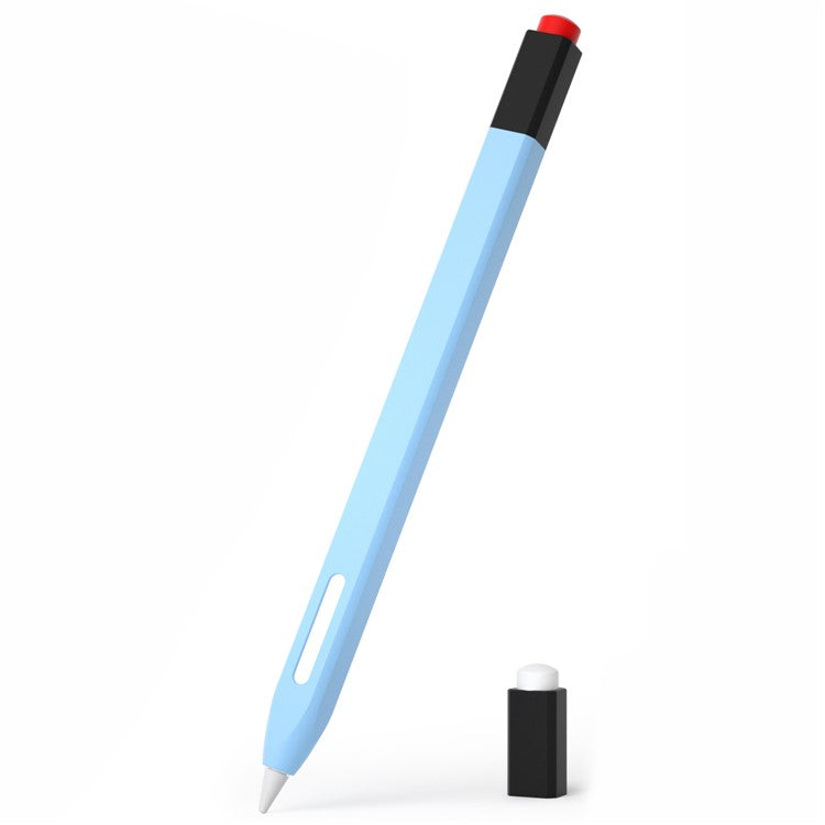 For Apple Pencil Pro / Pencil (2nd Generation) Stylus Pen Cover Anti-Dust Silicone Sleeve - Sky Blue