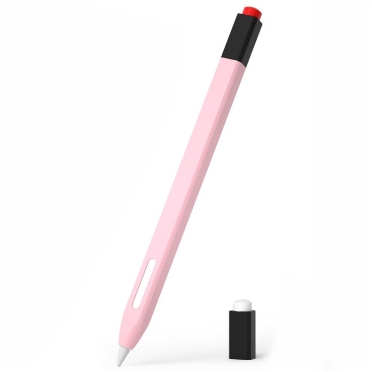 For Apple Pencil Pro / Pencil (2nd Generation) Stylus Pen Cover Anti-Dust Silicone Sleeve - Sakura Pink