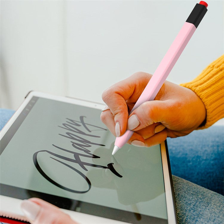 For Apple Pencil Pro / Pencil (2nd Generation) Stylus Pen Cover Anti-Dust Silicone Sleeve - Sakura Pink