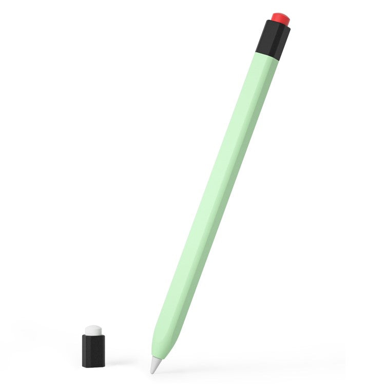 For Apple Pencil (1st Generation) Protective Sleeve Scratch-proof Silicone Stylus Pen Cover - Green