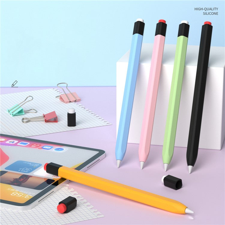 For Apple Pencil (1st Generation) Protective Sleeve Scratch-proof Silicone Stylus Pen Cover - Yellow