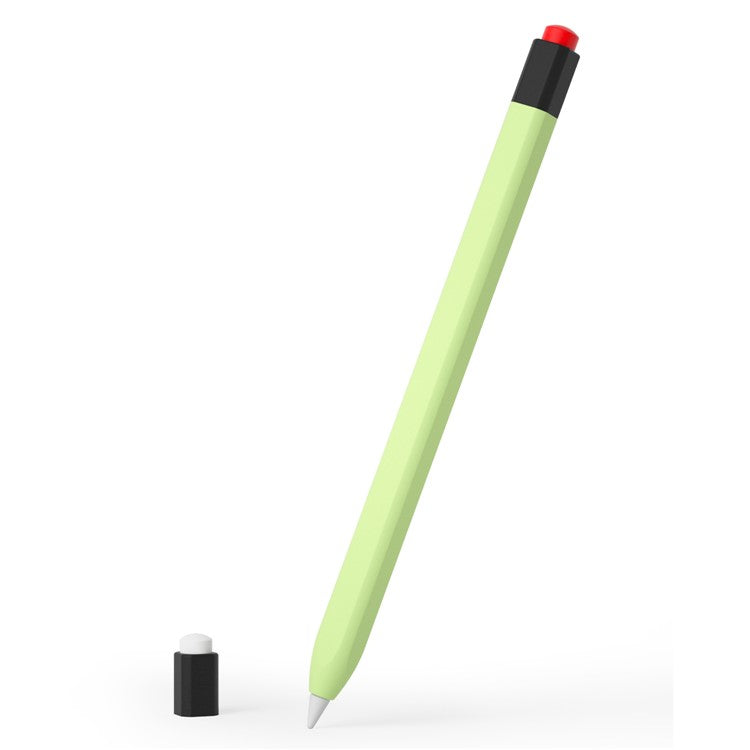 For Apple Pencil (1st Generation) Protective Sleeve Scratch-proof Silicone Stylus Pen Cover - Matcha Green