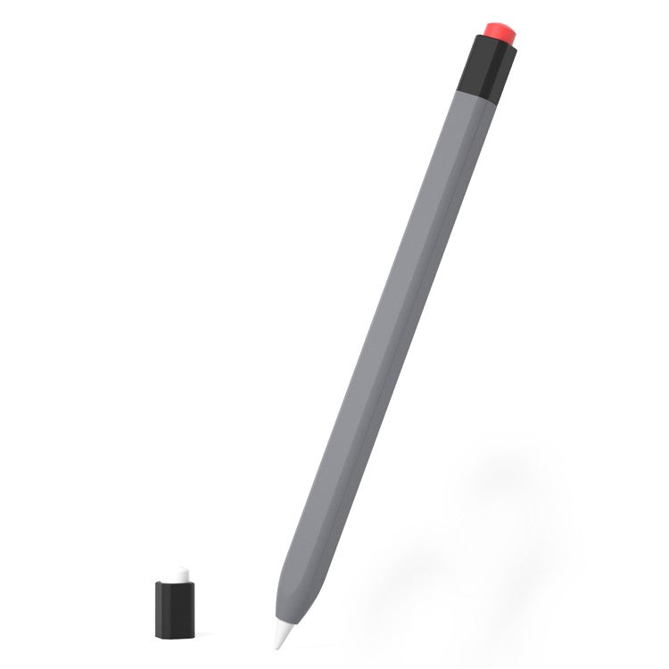 For Apple Pencil (1st Generation) Protective Sleeve Scratch-proof Silicone Stylus Pen Cover - Grey