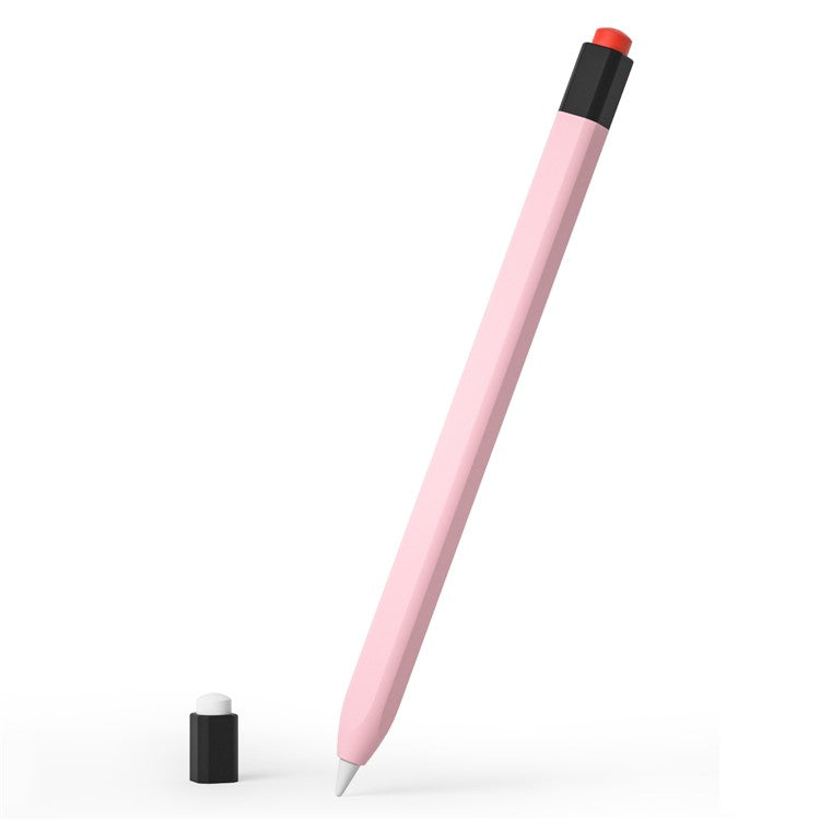 For Apple Pencil (1st Generation) Protective Sleeve Scratch-proof Silicone Stylus Pen Cover - Sakura Pink