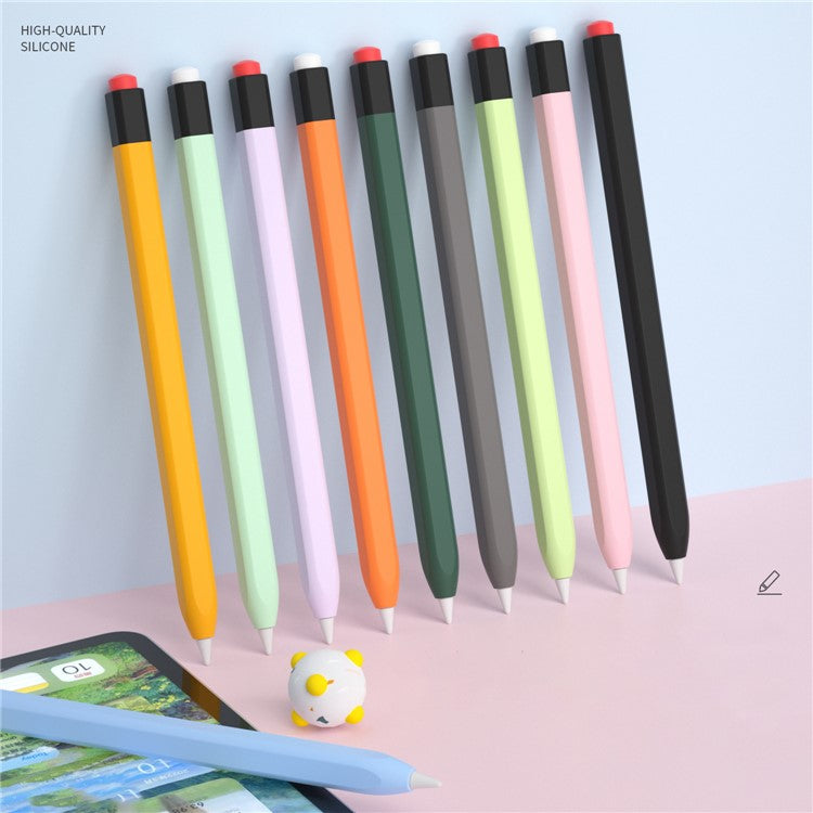For Apple Pencil (1st Generation) Protective Sleeve Scratch-proof Silicone Stylus Pen Cover - Sakura Pink