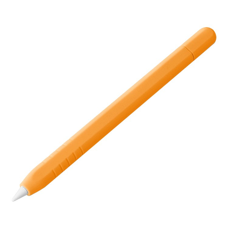For Apple Pencil (USB-C) Silicone Sleeve Anti-Drop Stylus Pencil Protective Case with Tip Cap - Orange