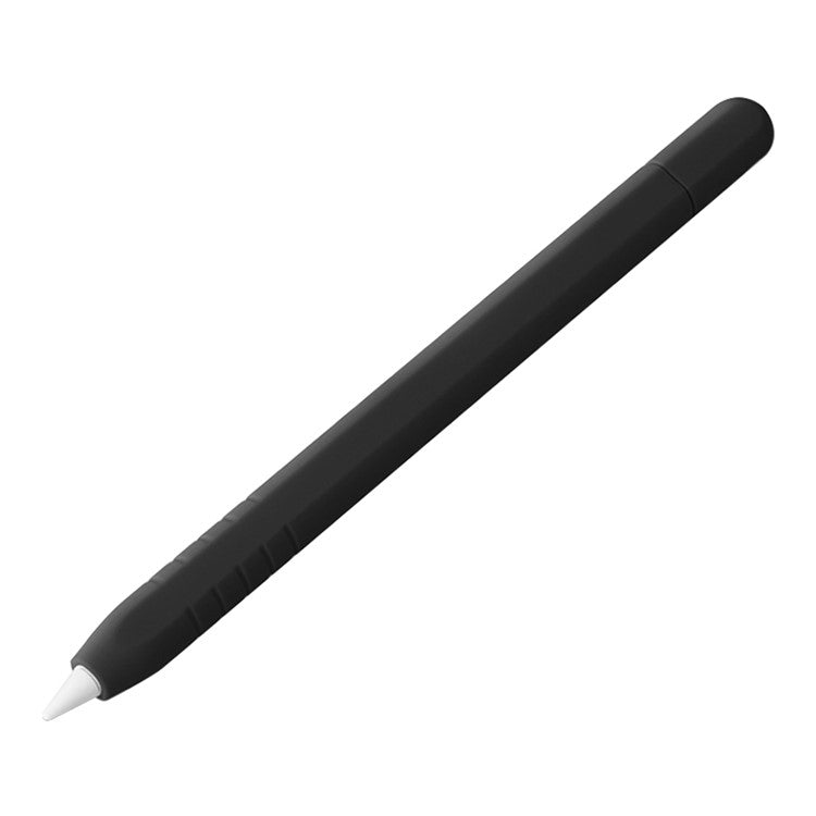 For Apple Pencil (USB-C) Silicone Sleeve Anti-Drop Stylus Pencil Protective Case with Tip Cap - Black