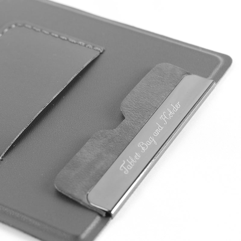 Ultra-Thin Foldable Cell Phone Holder PU Leather Phone Desktop Stand - Grey