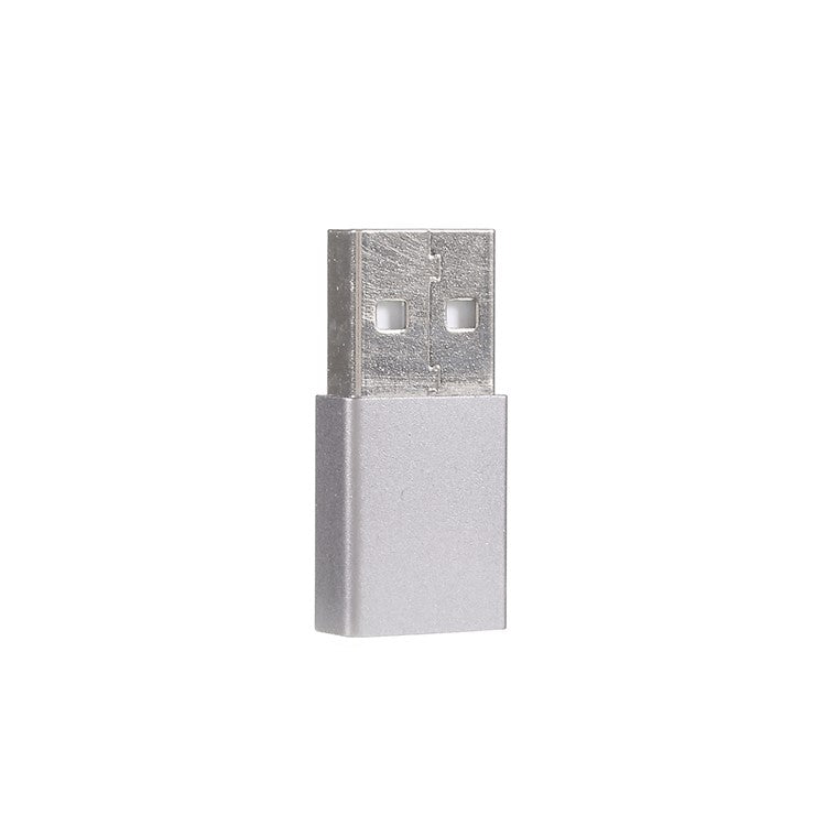 USB Type-C Female to USB Male Adapter Converter for Laptop Charger Power Bank - Grey