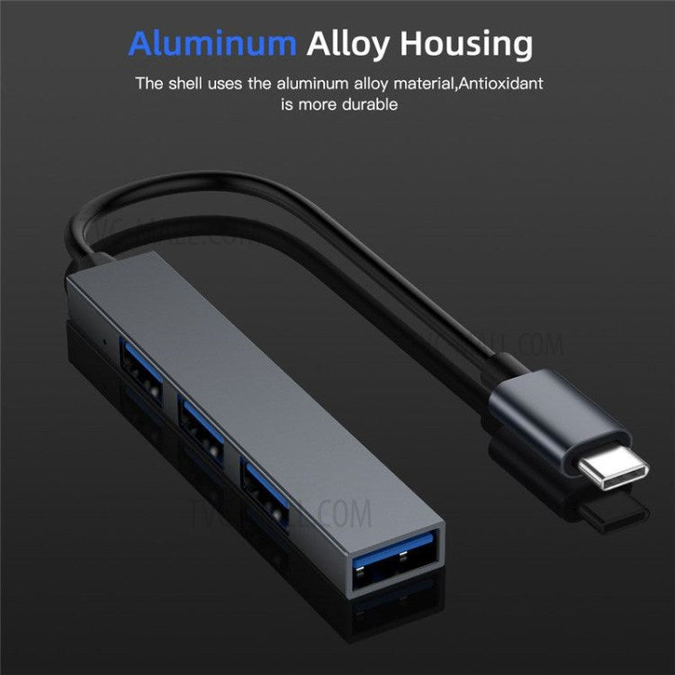 Multi-function Type-C to USB 2.0 OTG HUB for Multi-device Laptop Tablet, ETC.