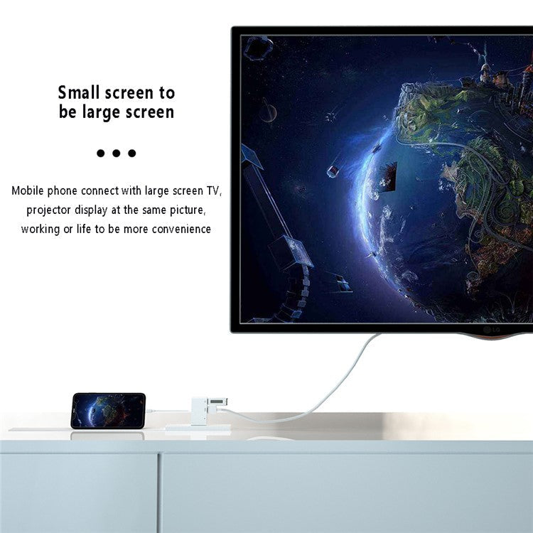 Lightning to HDMI HD Multi-function 3-IN-1 OTG Convertor Adapter